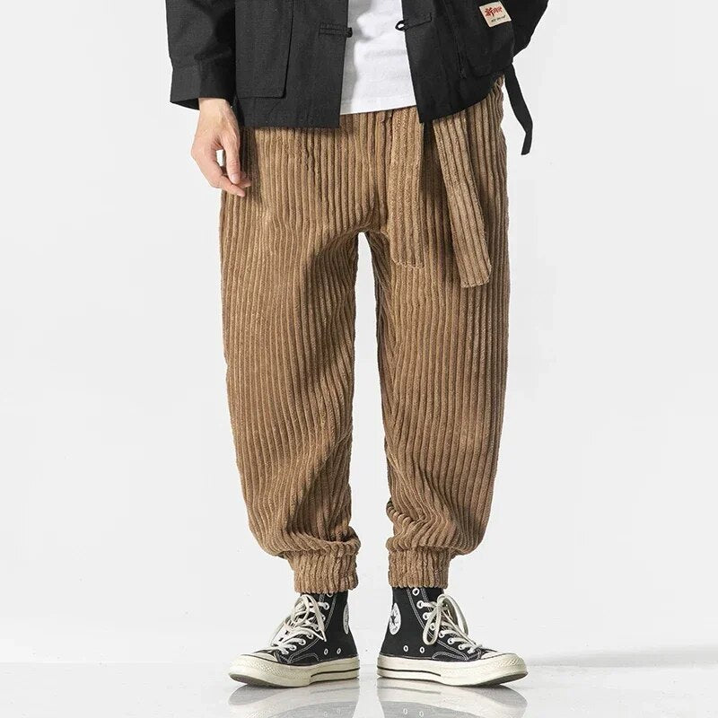 Eveloria Herren Cordhose Relaxed Fit Jogger Stil