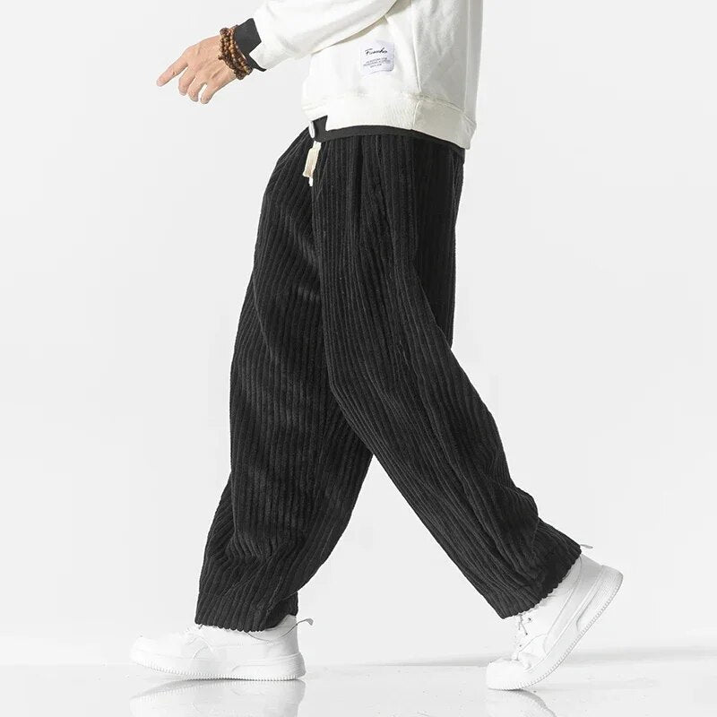 Herren Cordhose Relaxed Fit Jogger Stil