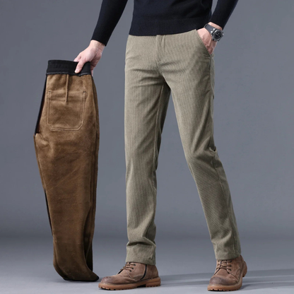 Herren Cordhosen Fleece gefüttert Winter
