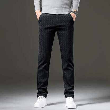 Herren Cordhose Corduroy Hochtaillierte Kariert