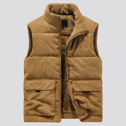 Herren Corduroy Winterweste Slim Fit