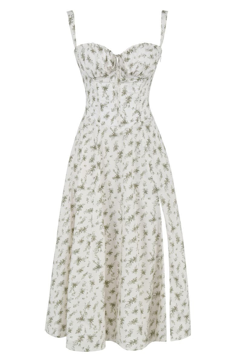 Damen Korsett Midikleid Fließender Rock