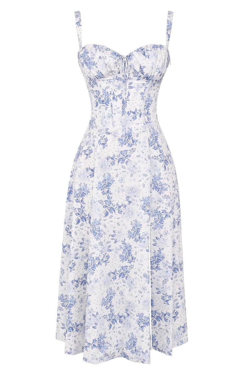Damen Korsett Midikleid Fließender Rock