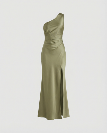 Damen Abendkleid Satin Elegant