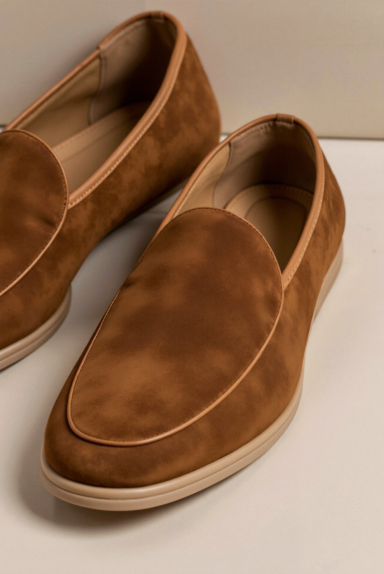 Braune Herren Loafer Leder Einfach
