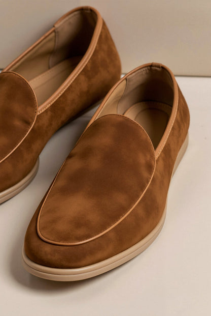 Braune Herren Loafer Leder Einfach