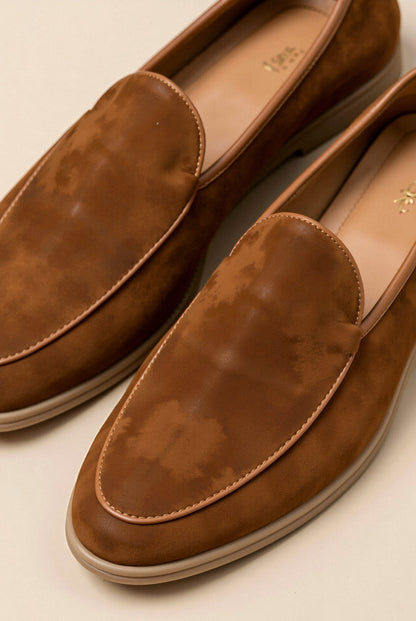 Braune Herren Loafer Leder Einfach