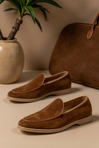 Braune Herren Loafer Leder Einfach
