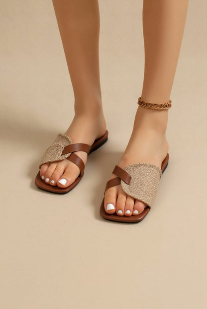 Yara Damen Sandalen Leder Beige