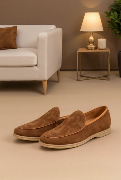 Braune Herren Loafer Leder Einfach