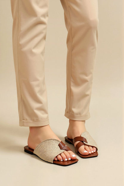 Yara Damen Sandalen Leder Beige