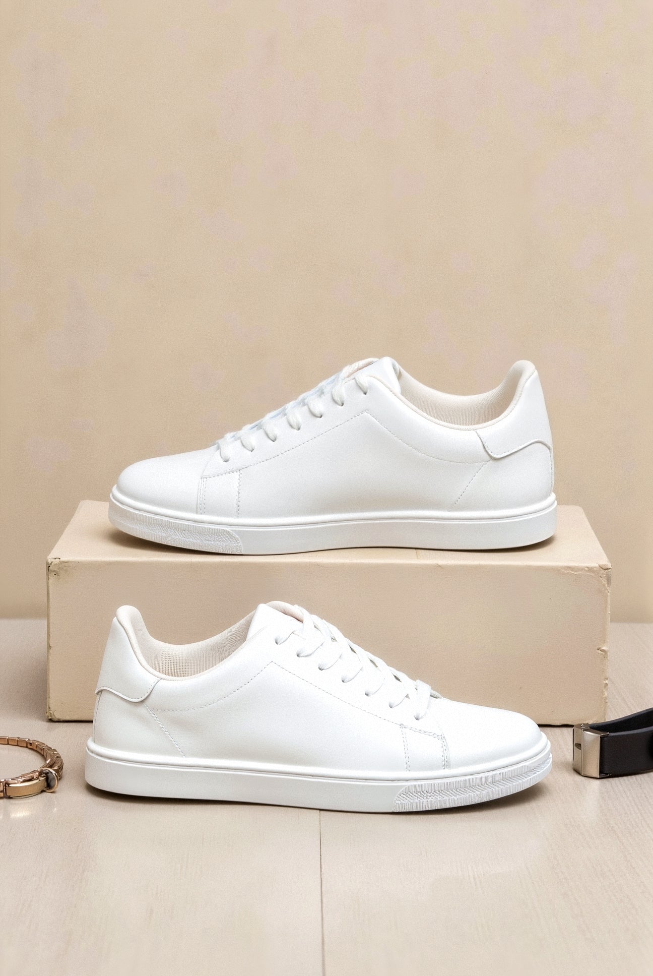 Weiße Sneaker Minimalistisches Design Unisex - Norvielle