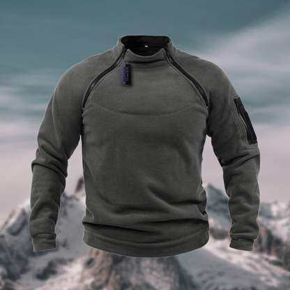 Herren Sweatshirt Reißverschluss Fleece Outdoor Komfort
