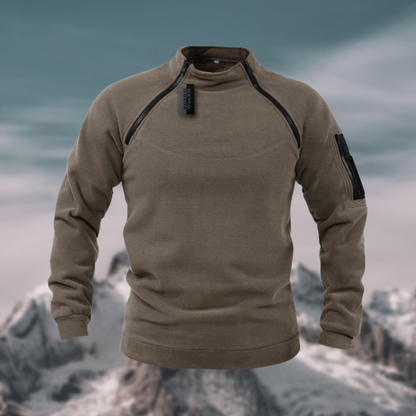 Herren Fleecepullover Winddicht Warm Beige