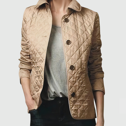 Damen Übergangsjacke Steppstoff Mit Taillenriegel Figurschmeichelnd