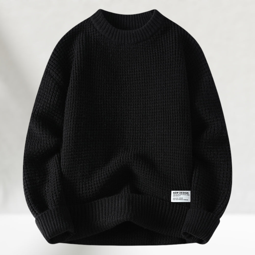 Eveloria Herren Strickpullover Rundhalsausschnitt Reguläre Länge
