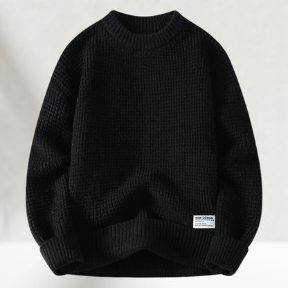Eveloria Herren Strickpullover Rundhalsausschnitt Reguläre Länge