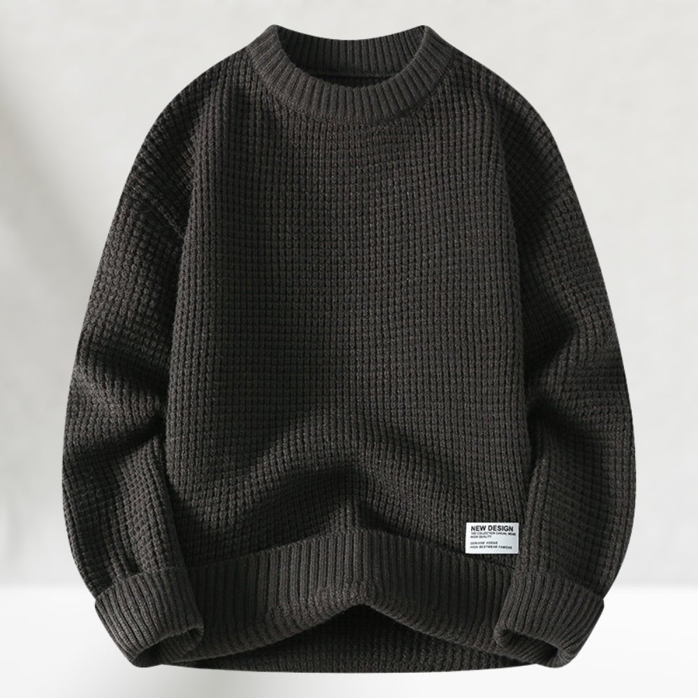 Eveloria Herren Strickpullover Rundhalsausschnitt Reguläre Länge