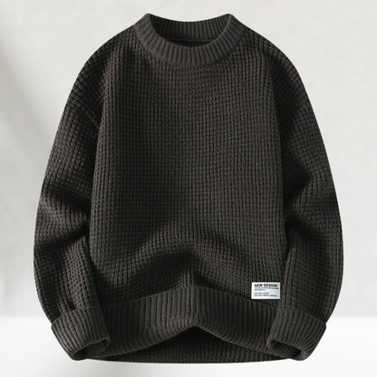Eveloria Herren Strickpullover Rundhalsausschnitt Reguläre Länge