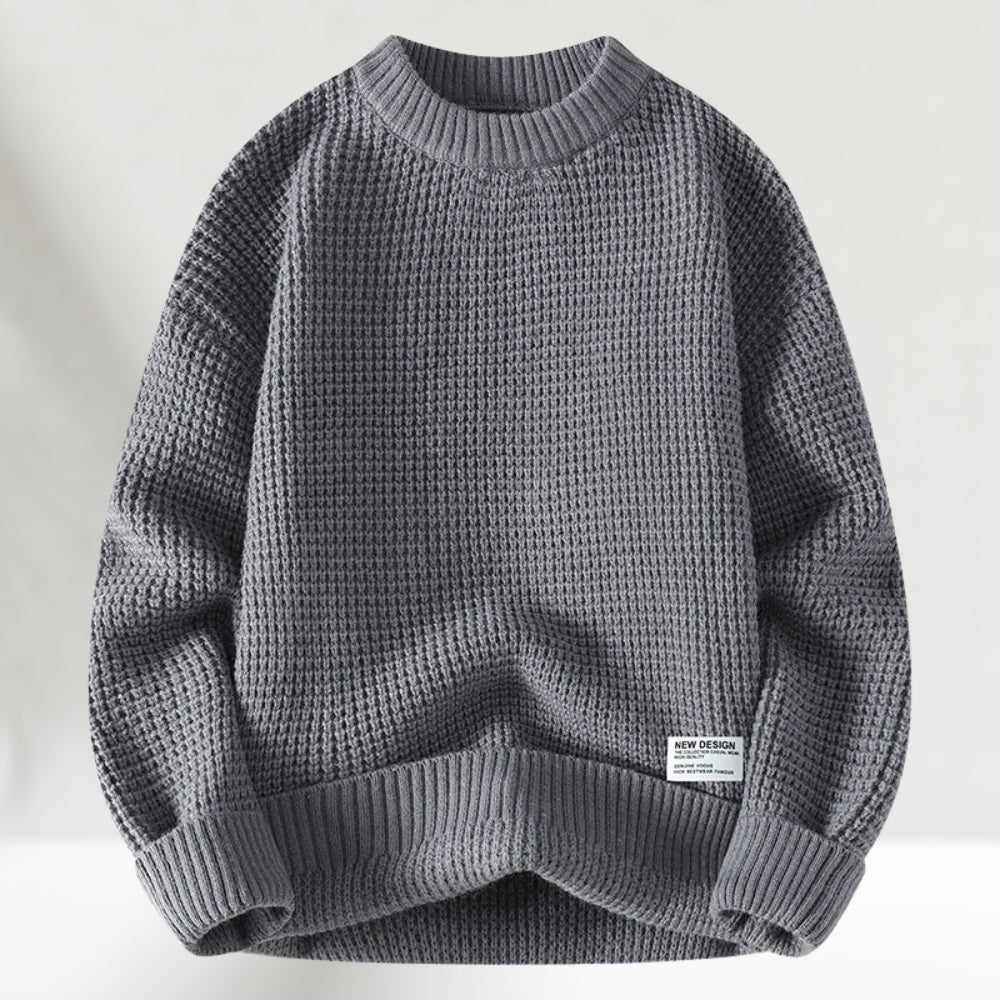 Eveloria Herren Strickpullover Rundhalsausschnitt Reguläre Länge