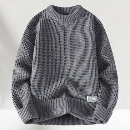 Eveloria Herren Strickpullover Rundhalsausschnitt Reguläre Länge