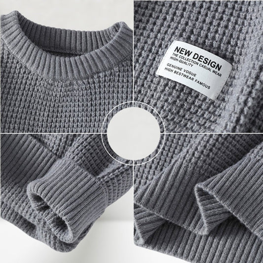 Eveloria Herren Strickpullover Rundhalsausschnitt Reguläre Länge - Eveloria