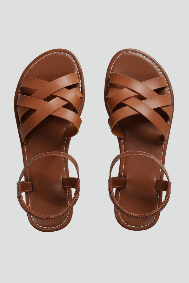 Damen Sandalen Gekreuzte Riemen Knöchelriemen - Eveloria