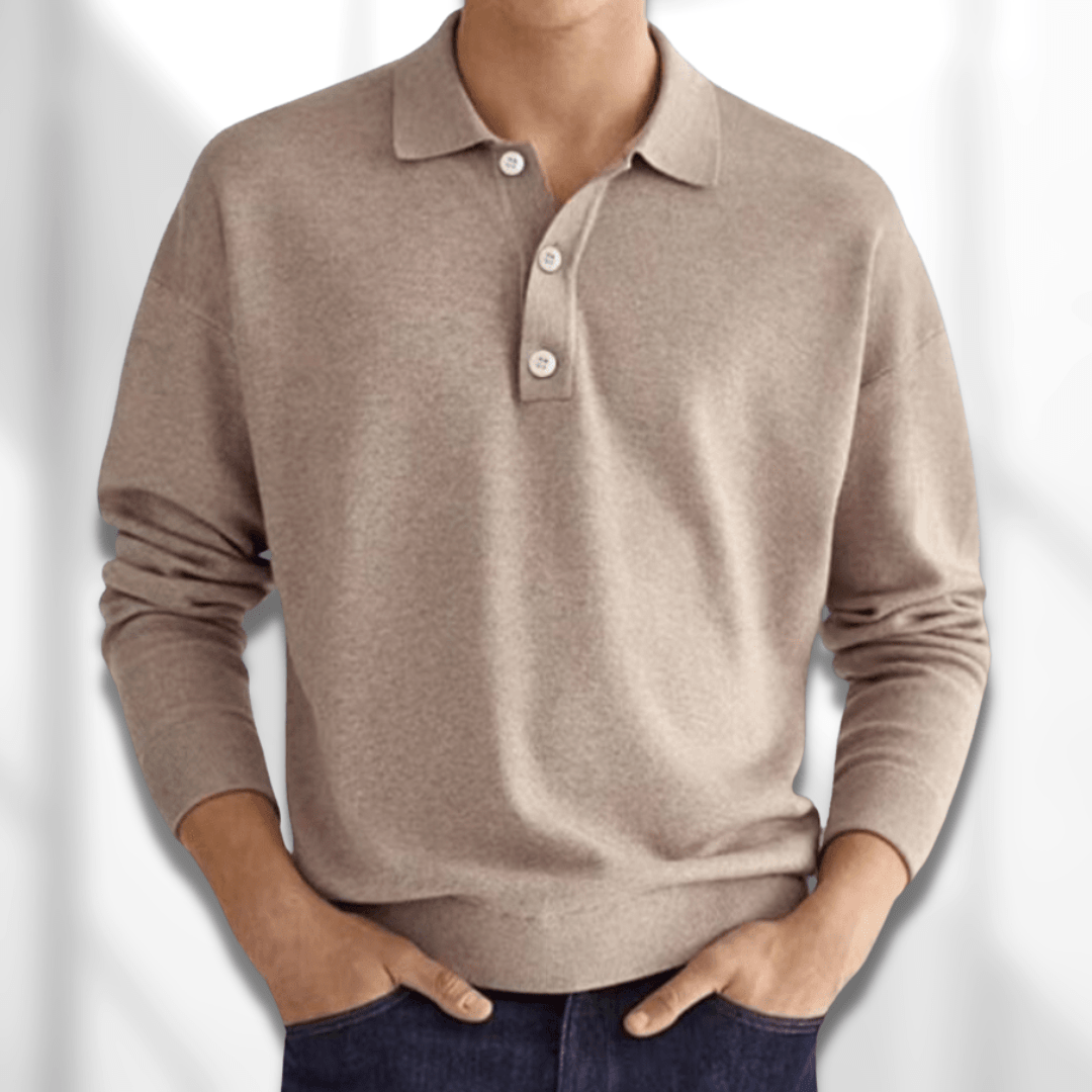 Herren Polohemd Langarm Jumper - Eveloria