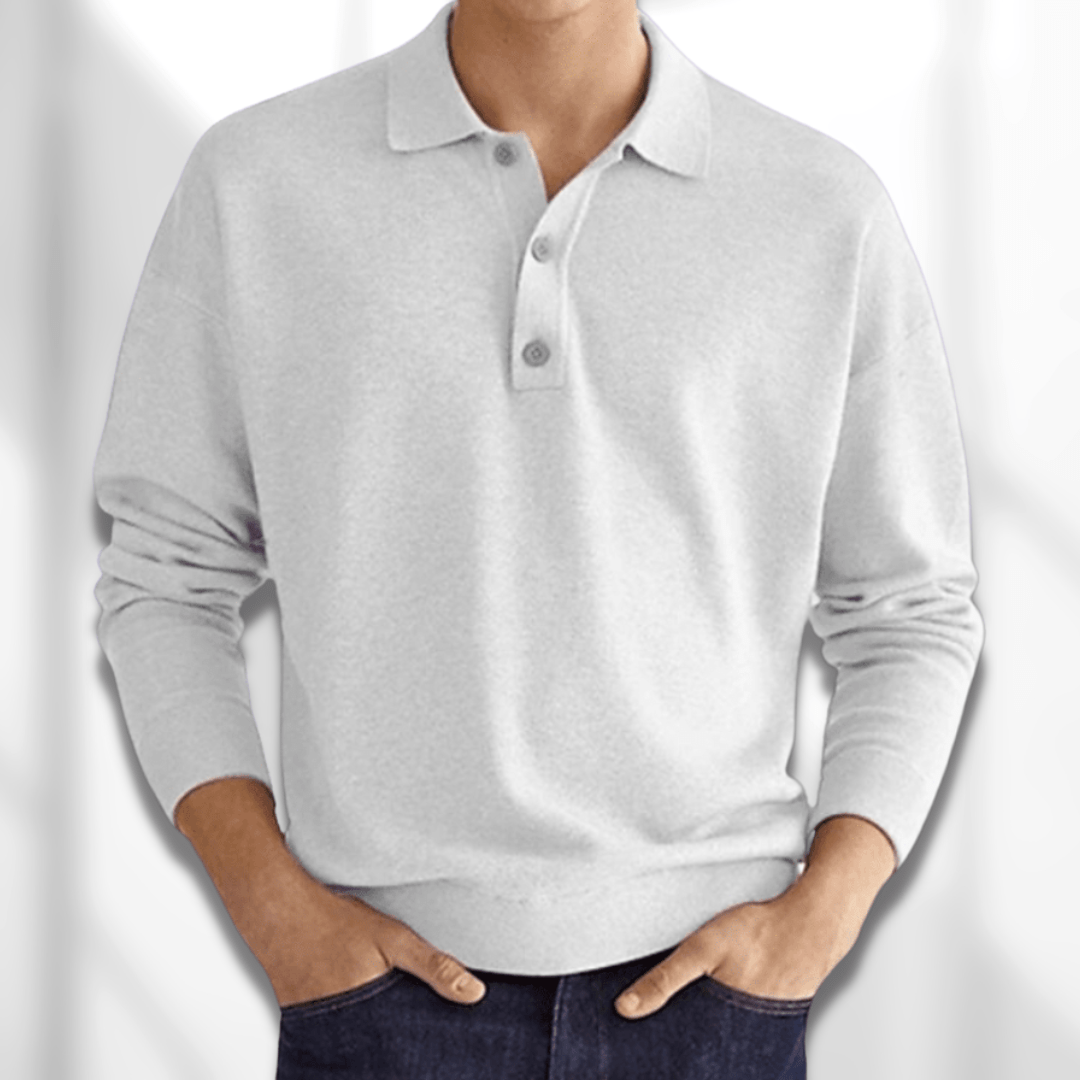 Herren Polohemd Langarm Jumper