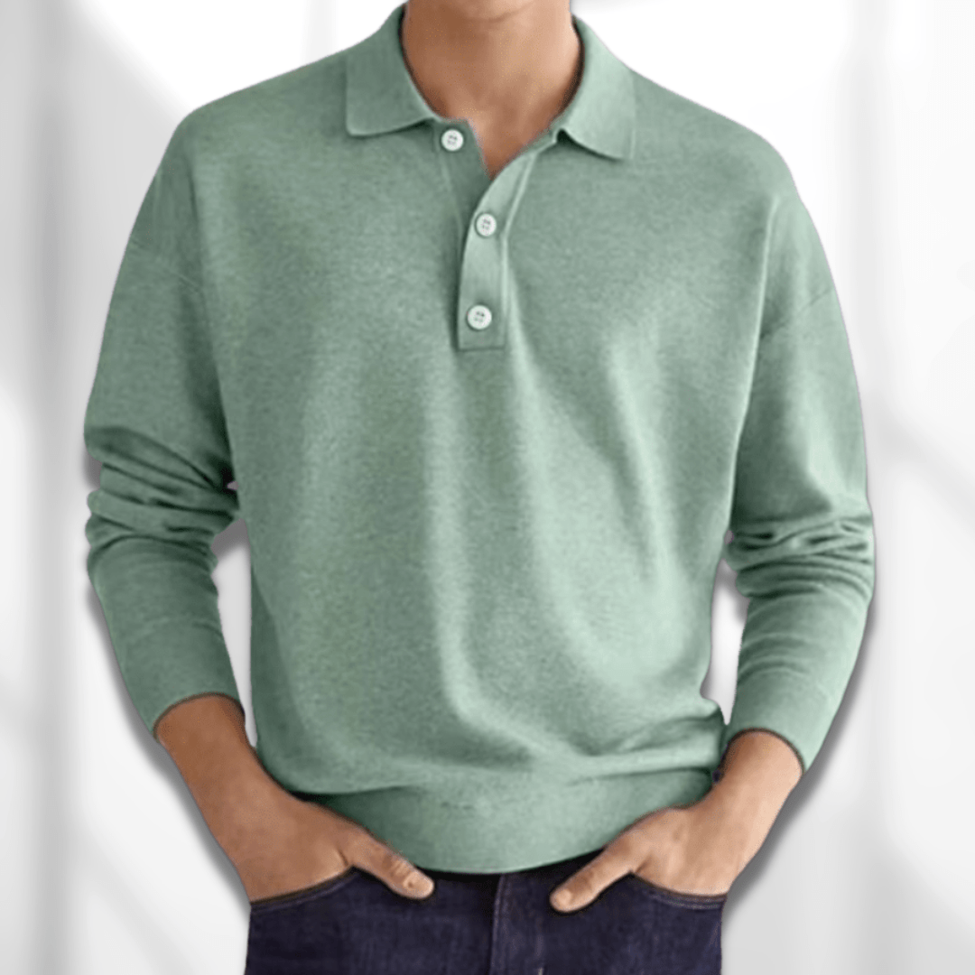 Herren Polohemd Langarm Jumper