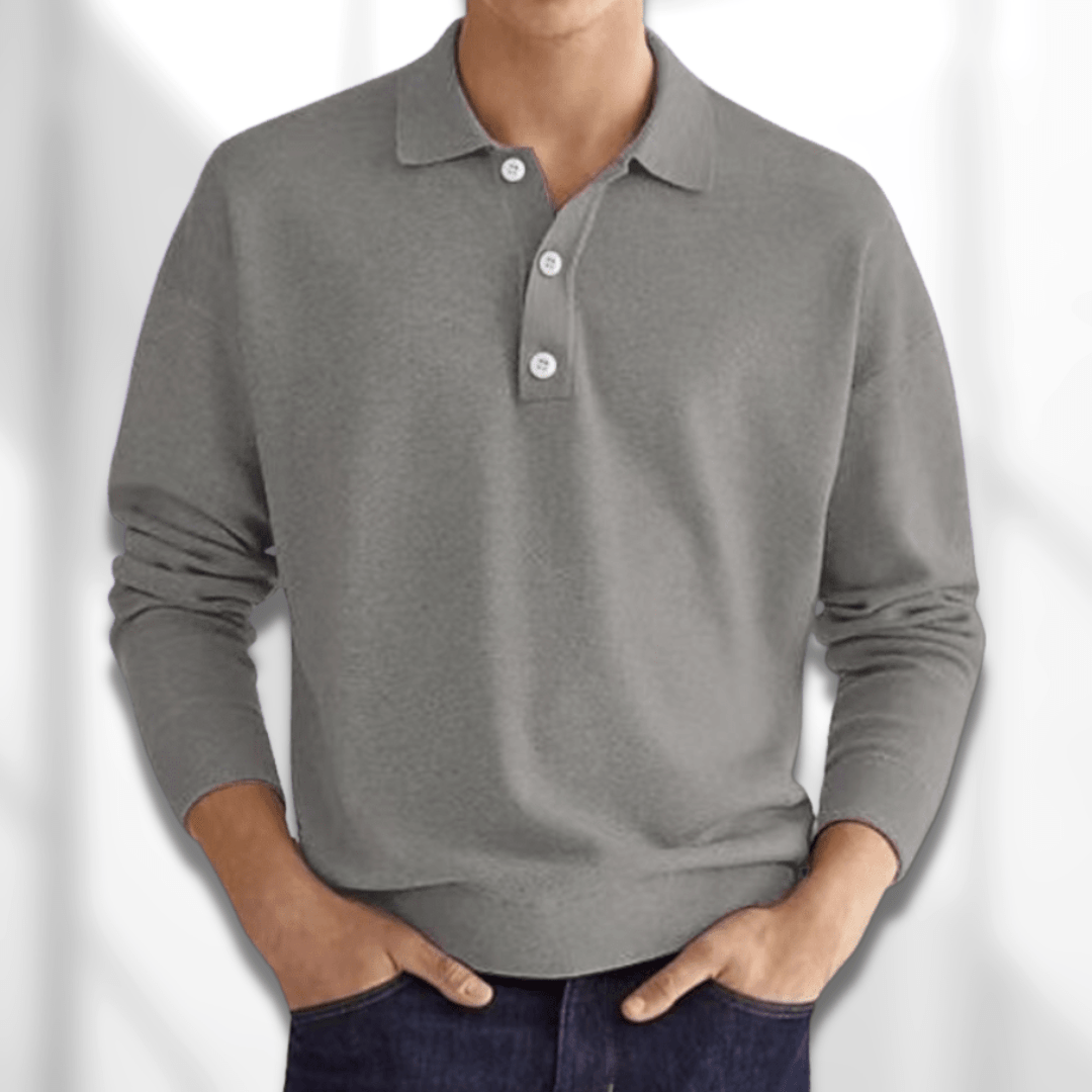 Herren Polohemd Langarm Jumper