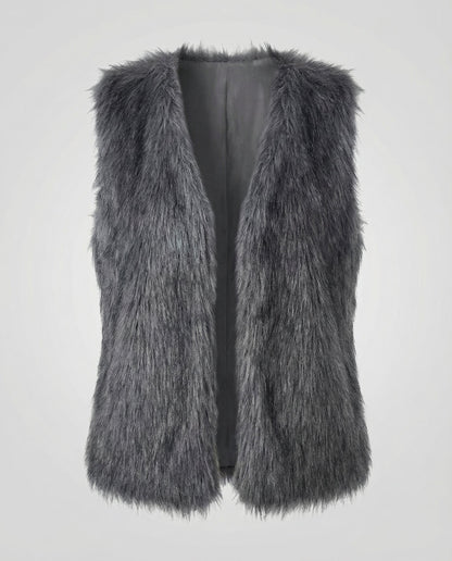 Damen Faux-Fur-Weste