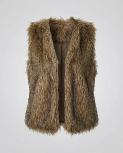 Damen Faux-Fur-Weste