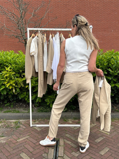 Eveloria Damen Comfort Hose Elastischer Bund Bequem