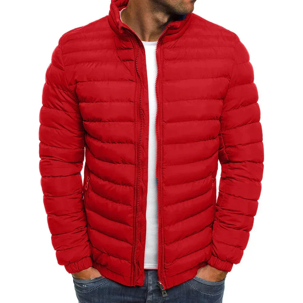 Damen Puffer-Jacke Gepolstert Leicht Winddicht Hocher Kragen