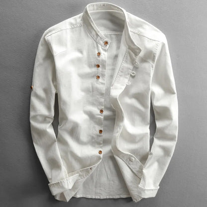 Herren Elegant Hemd Stehkragen - Eveloria