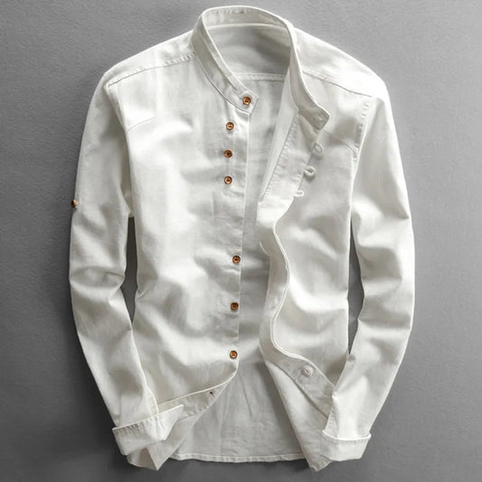 Herren Elegant Hemd Stehkragen - Eveloria