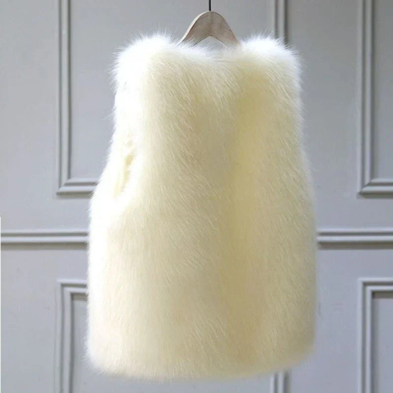 Damen Pelzweste Warm Winter