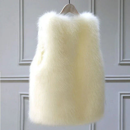 Damen Pelzweste Warm Winter