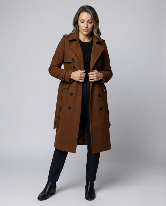 Gefütterte Damen Winterjacke Zeitlos Schwarz - Eveloria