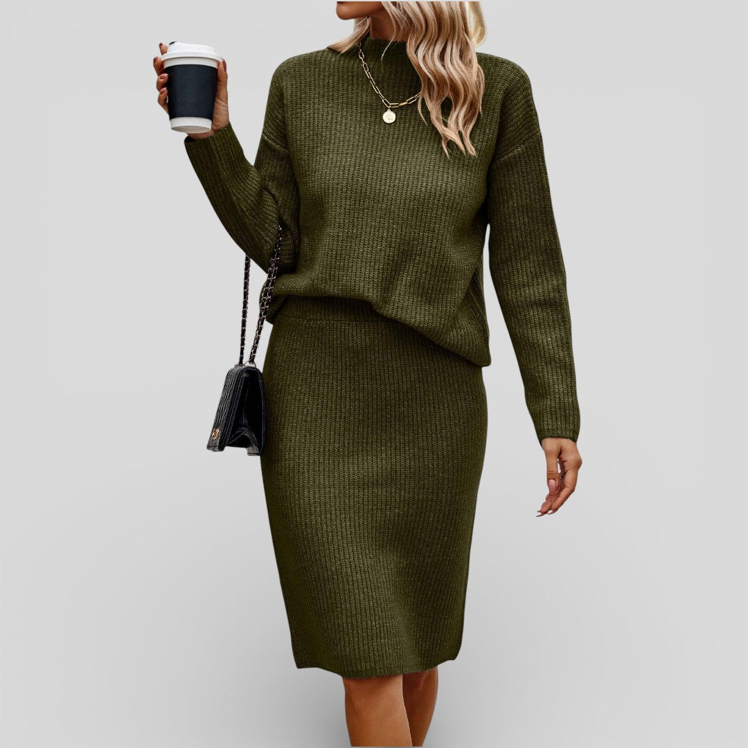 Damen Oberteil Set Rundhalsausschnitt Locker Schnitt Komfortabel