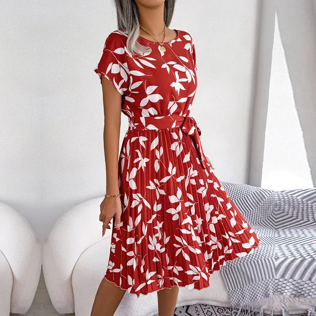 Eveloria Damen Floral Kleid Elegantes Abendkleid Blumenmuster