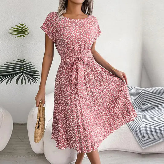 Eveloria Damen Floral Kleid Elegantes Abendkleid Blumenmuster - Eveloria
