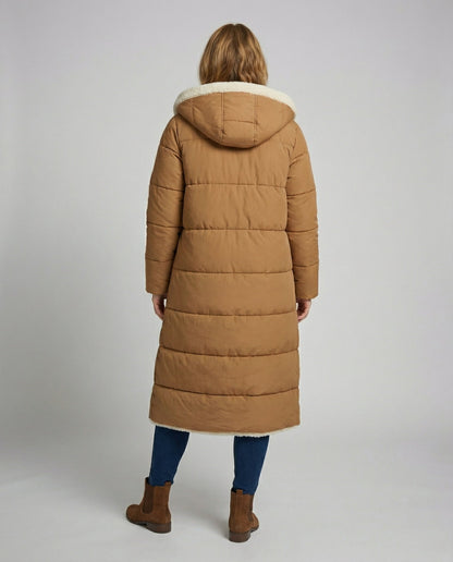 Damen Pufferjacke Wendbar Lang