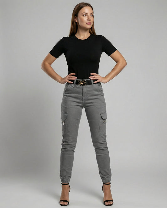 Damen Cargo-Jeans Komfort Jeans Eveloria - Eveloria