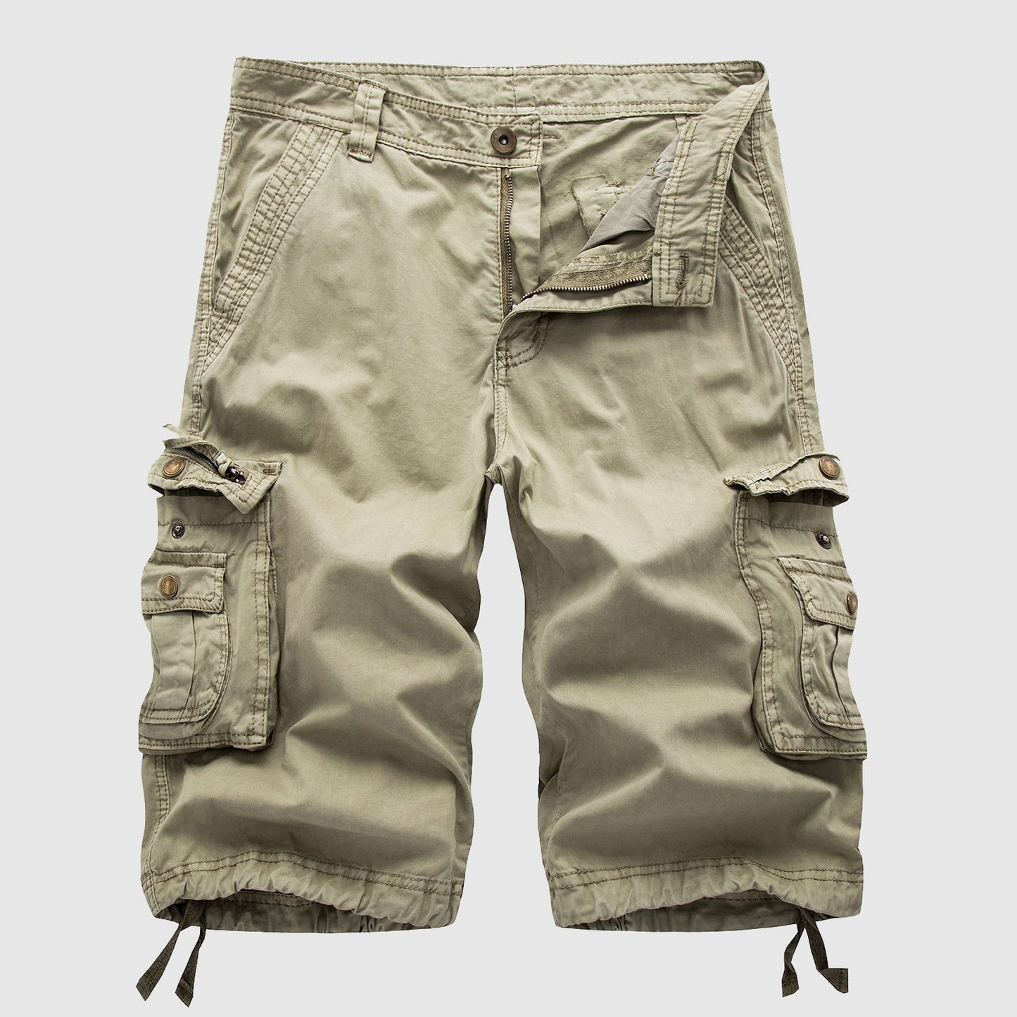Herren Cargo Shorts Vintage-Stil Mehrere Taschen
