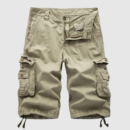 Herren Cargo Shorts Vintage-Stil Mehrere Taschen
