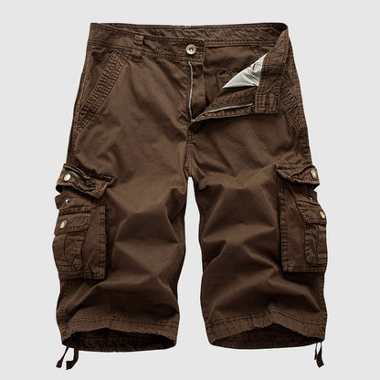 Herren Cargo Shorts Vintage-Stil Mehrere Taschen
