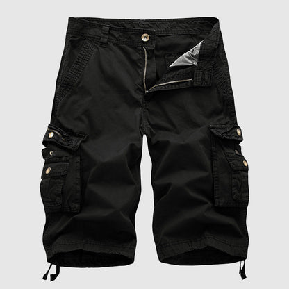 Herren Cargo Shorts Vintage-Stil Mehrere Taschen