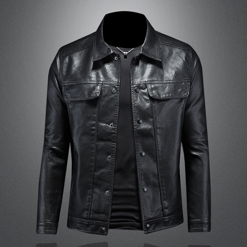 Eveloria Herren Biker-Jacke Leder